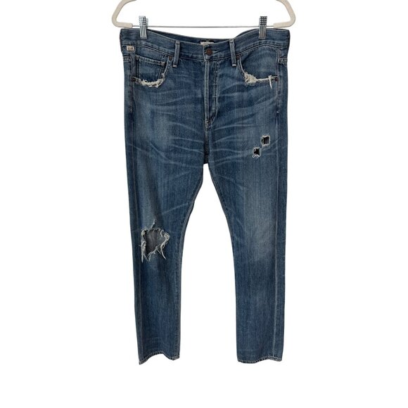 Citizens Of Humanity Corey Slouchy Slim Jeans Size 27 Distressed Blue Premium De - Picture 1 of 16